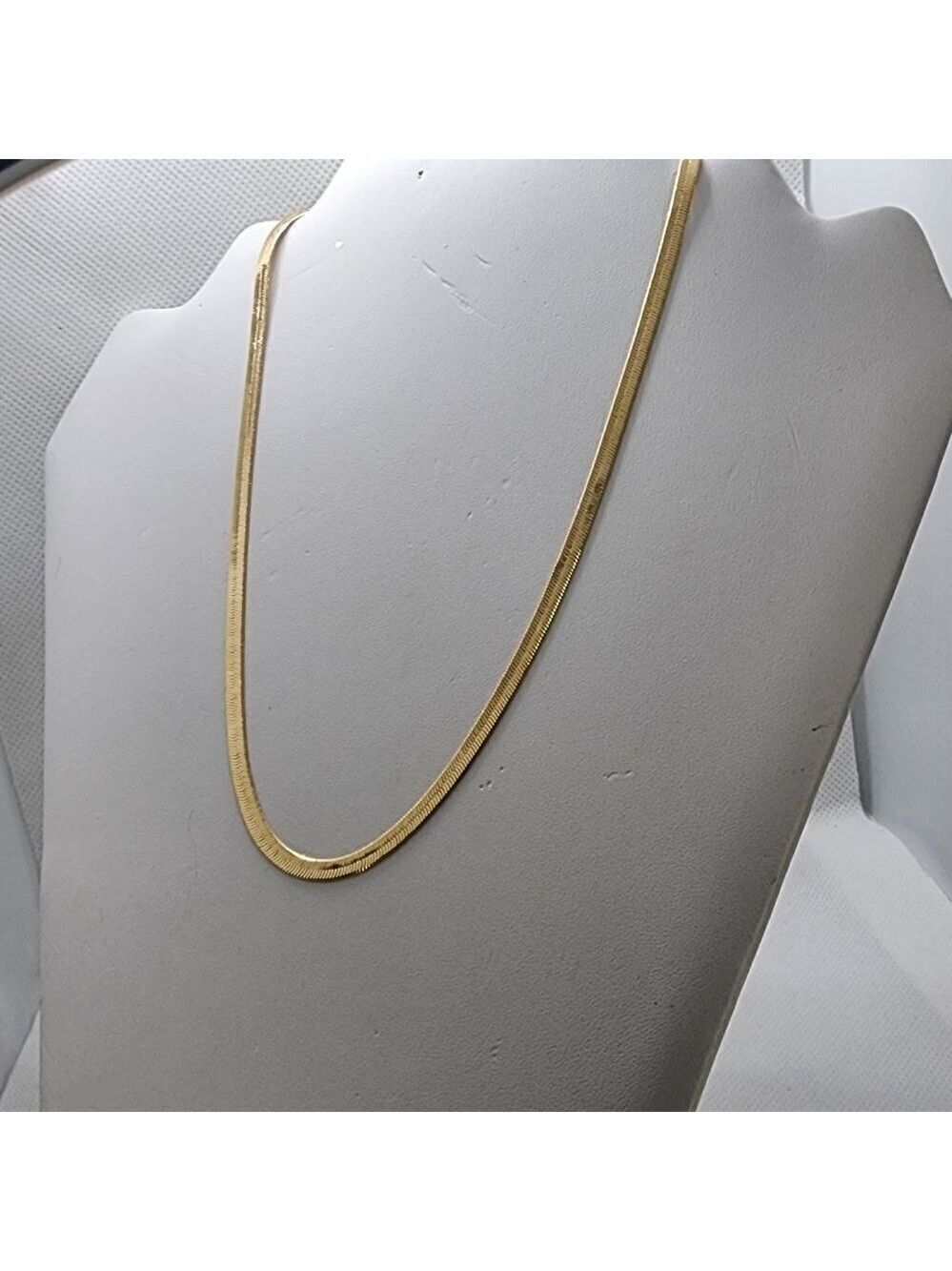 Brand New Brazilian 18k Gold Filled Herring Bone Necklace